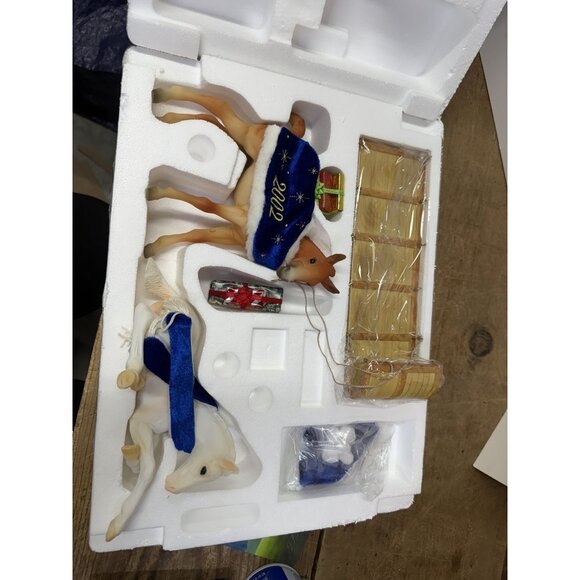 NIB 2002 Breyer Sugarplum & Peppermint Holiday Foals The Snow Day Set #700402 - Picture 8 of 13